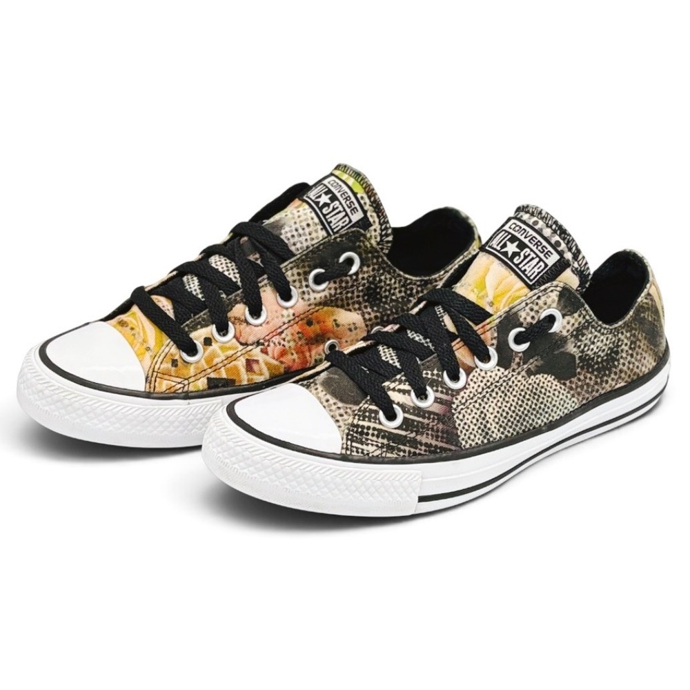 Converse Chuck Taylor All Star Ox Womens US 7 Digital Floral Shoes 553299F Black